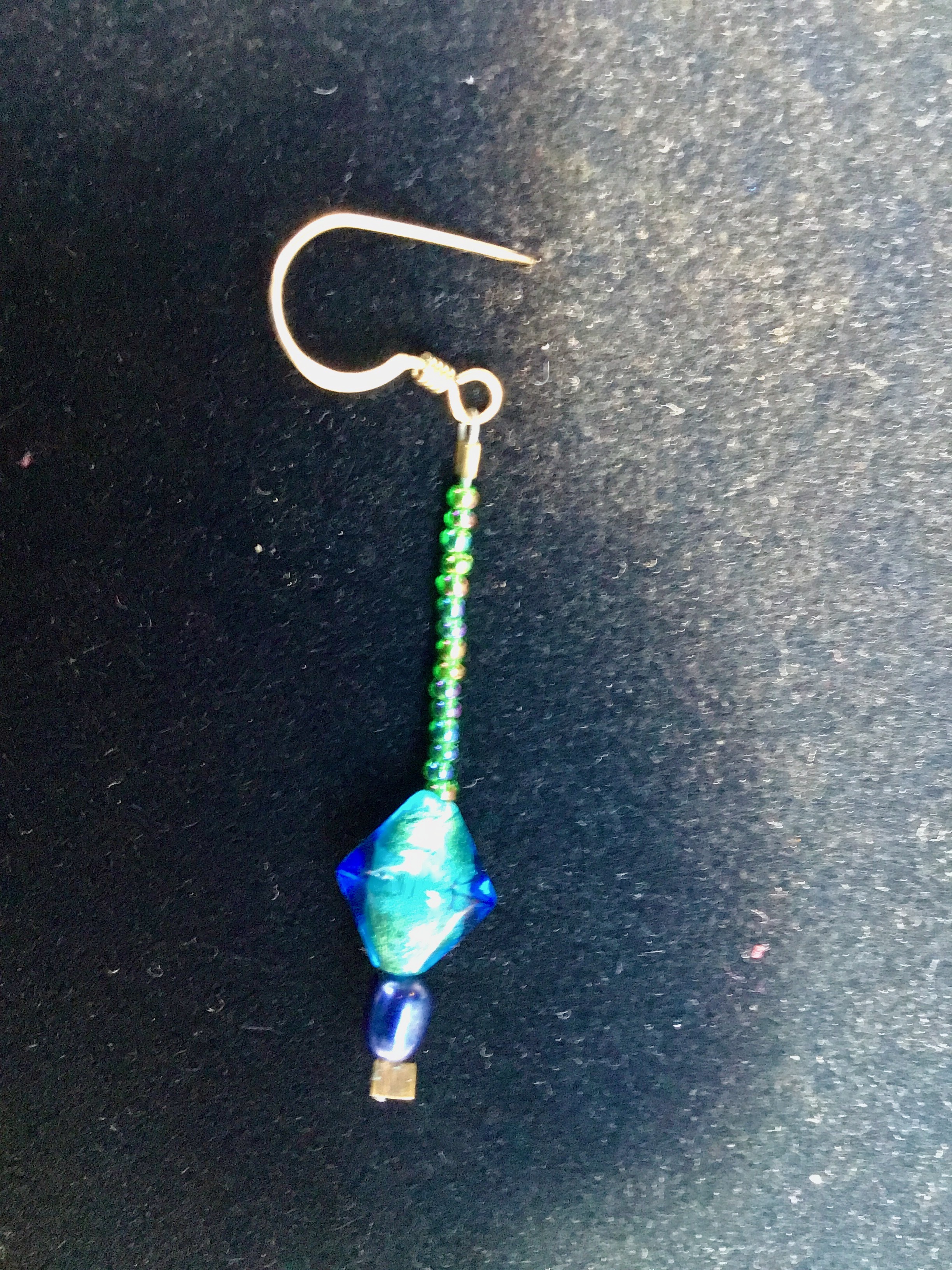 Green blue earring